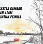 Gambar Sketsa Pemandangan Pantai